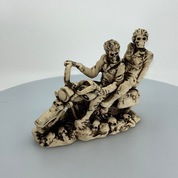Traveler's Holy Motorcycle Death Skulls Skeletons and Bones Easy Rider Carved - Picture 1 of 16